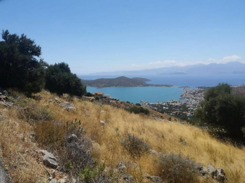 Pines MIT BESICHTIGUNGSVIDEO: Bauland am Meer mit Panoramablick auf die Bucht von Elounda Grundstück kaufen